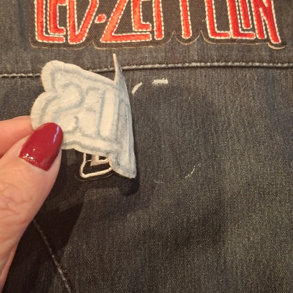 VG Jeans Women's Black Demin Long Sleeve Classic Rock Zip Up Jacket Size 10 - Picture 8 of 14